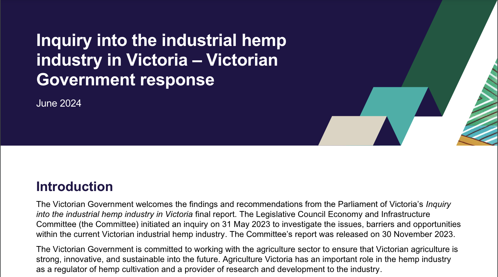 Victorian Hemp Industry Inquiry 
