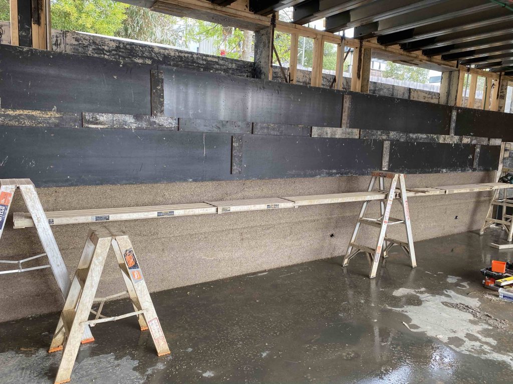 Hempcrete formwork and platforms