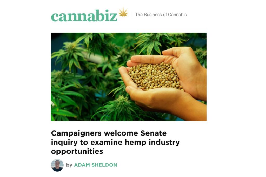 Cannabiz on Senate inquiry to examine hemp industry