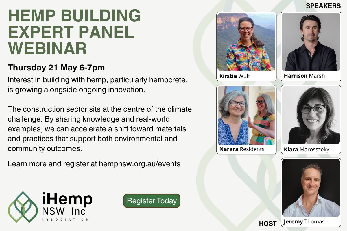 Hemp Building Expert Panel iHemp NSW Webinar