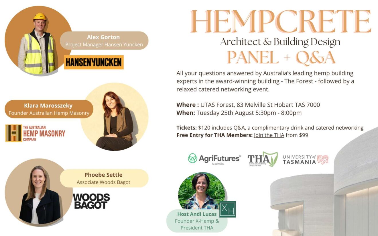 Hempcrete Design Panel Tasmania: Architect &amp; Building Design Panel + Q&amp;A. 25 Aug