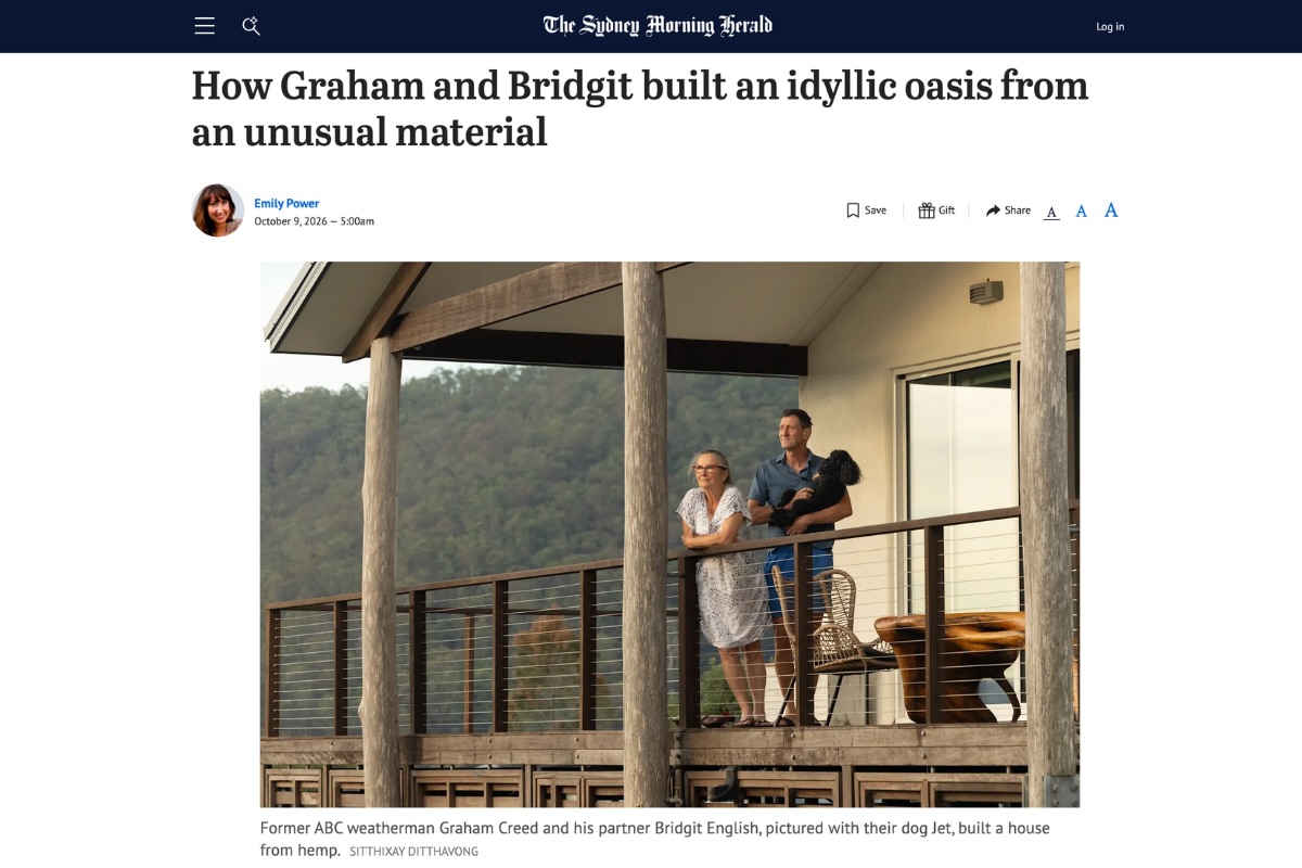 Hemp House in Sydney Morning Herald